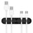 ORICO CBS5 5-slot Self-sticky Stripe Data Cable Audio Cable Silicone Cable Cord Organizer - Black - 1