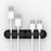 ORICO CBS5 5-slot Self-sticky Stripe Data Cable Audio Cable Silicone Cable Cord Organizer - Black - 4
