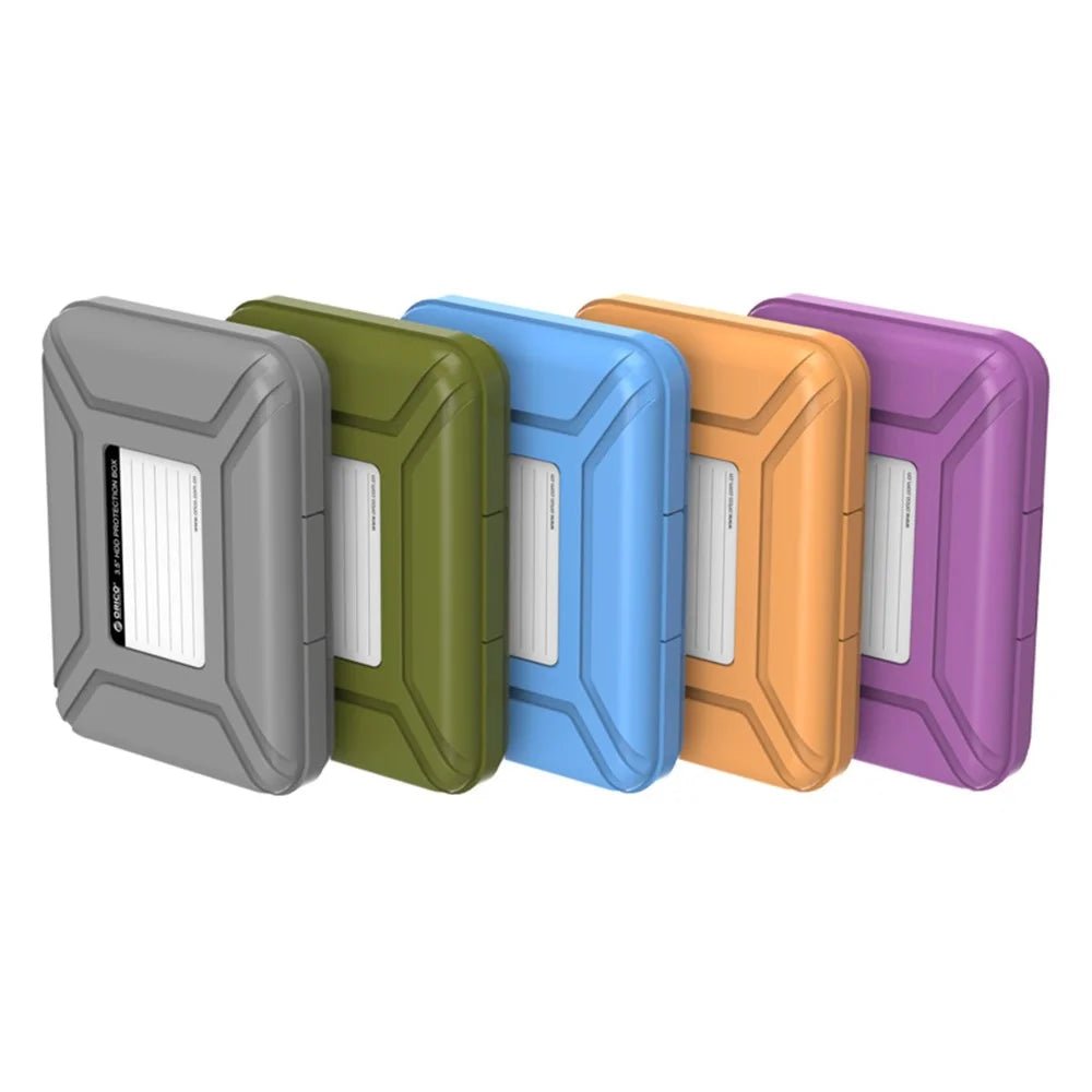 5 Pcs/Set Unique ORICO PHX35-5C 3.5'' HDD Protector Box with EVA Sponge Mat Mobile Disk Drive Case - 1