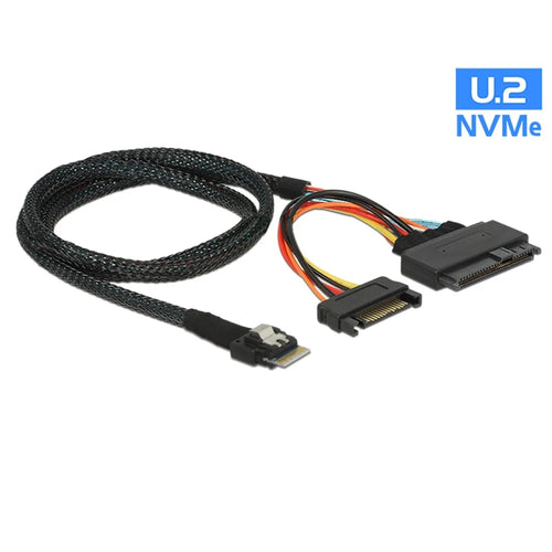 U.2 U2 SFF-8639 to Slim SAS SFF-8654 4i NVME PCIe SSD Cable for Mainboard Intel SSD 750 p3600 p3700 M.2 - 1