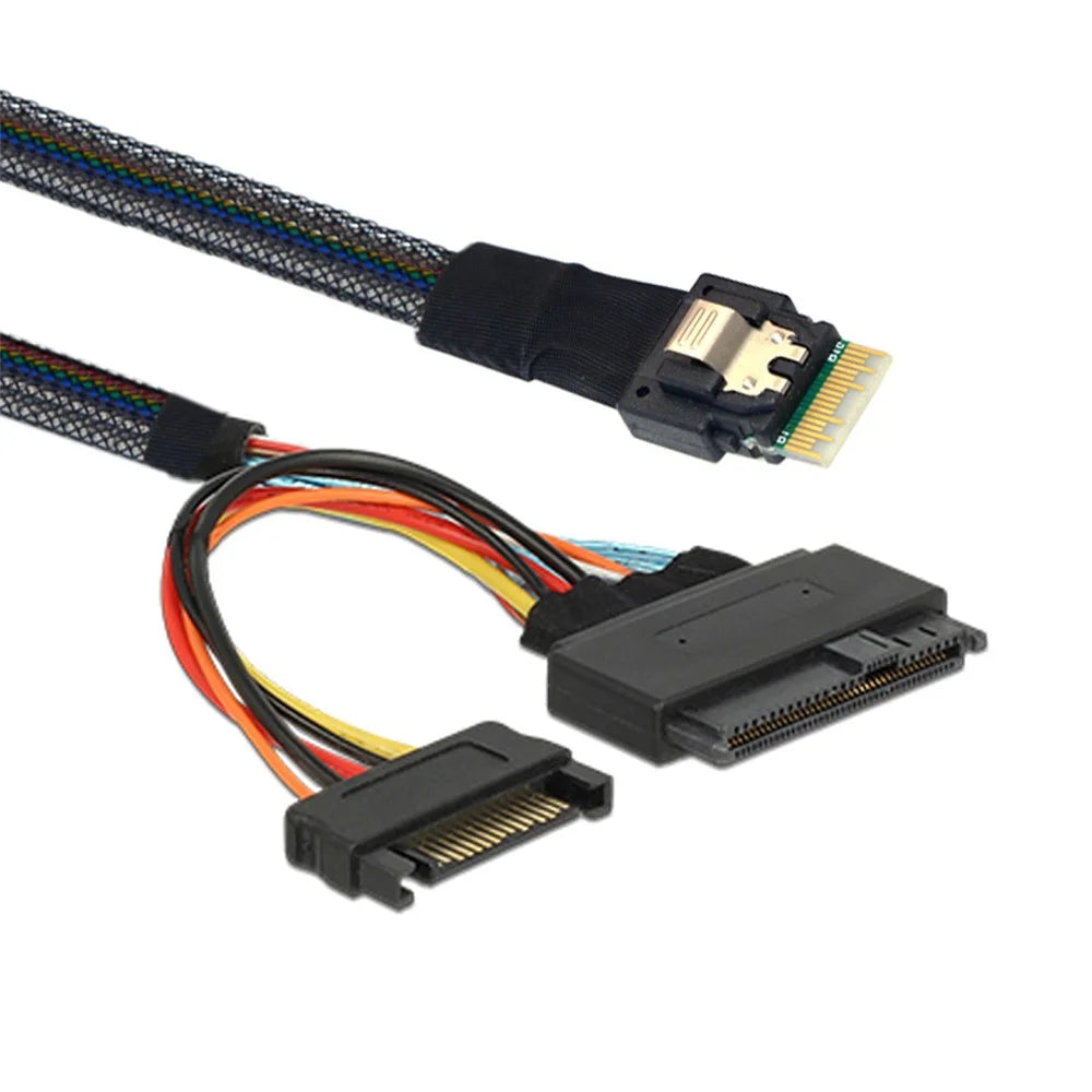 U.2 U2 SFF-8639 to Slim SAS SFF-8654 4i NVME PCIe SSD Cable for Mainboard Intel SSD 750 p3600 p3700 M.2 - 2