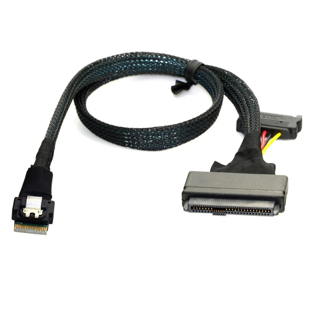 U.2 U2 SFF-8639 to Slim SAS SFF-8654 4i NVME PCIe SSD Cable for Mainboard Intel SSD 750 p3600 p3700 M.2 - 4