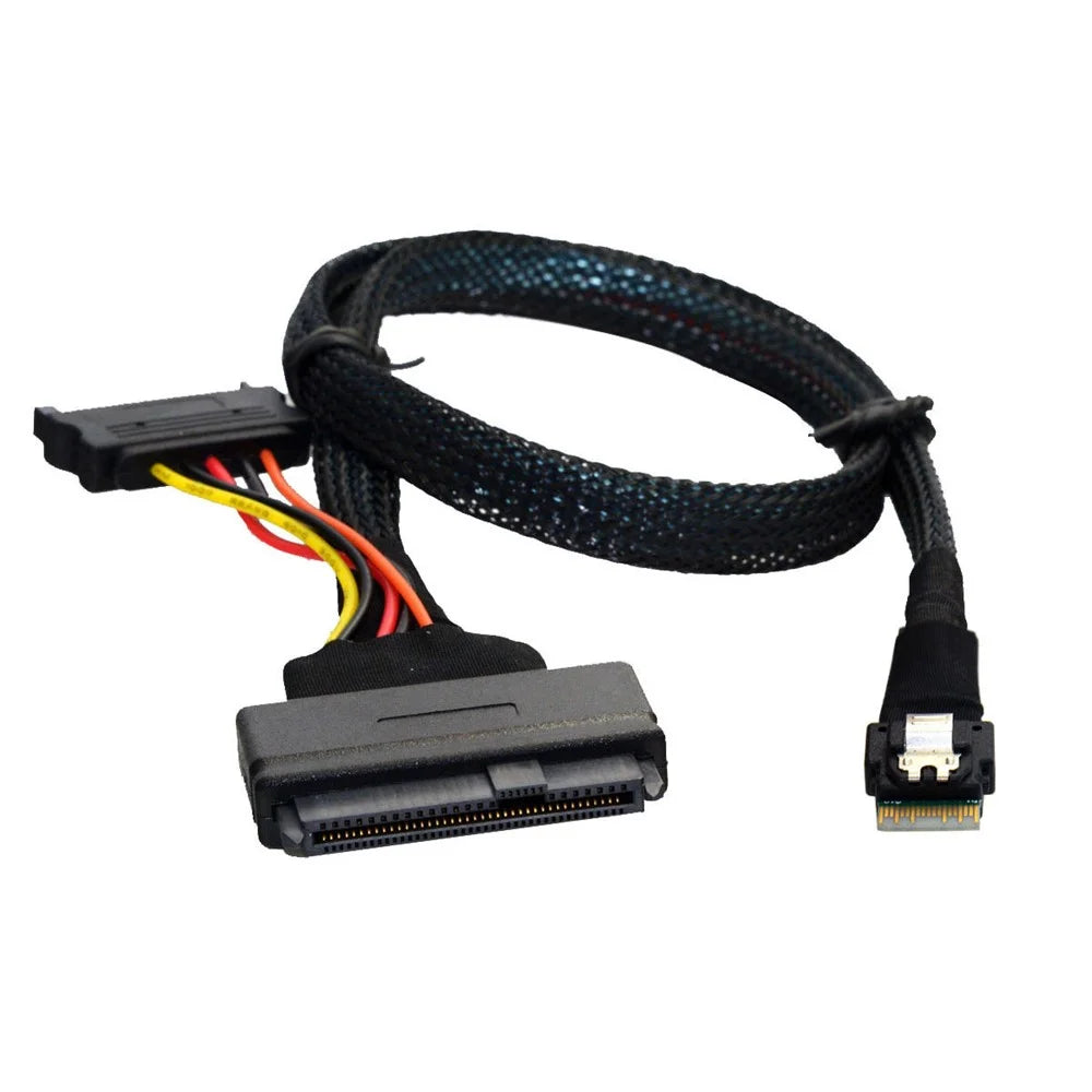 U.2 U2 SFF-8639 to Slim SAS SFF-8654 4i NVME PCIe SSD Cable for Mainboard Intel SSD 750 p3600 p3700 M.2 - 5