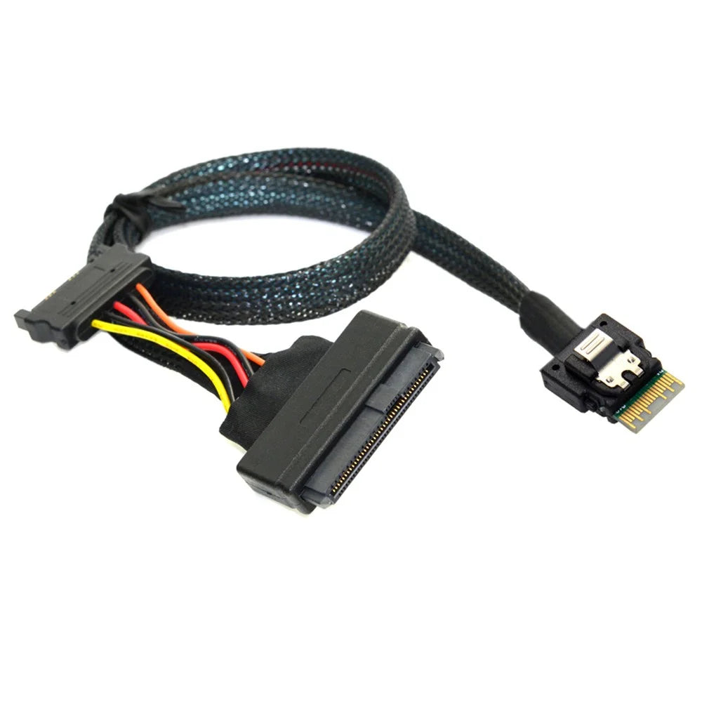 U.2 U2 SFF-8639 to Slim SAS SFF-8654 4i NVME PCIe SSD Cable for Mainboard Intel SSD 750 p3600 p3700 M.2 - 7