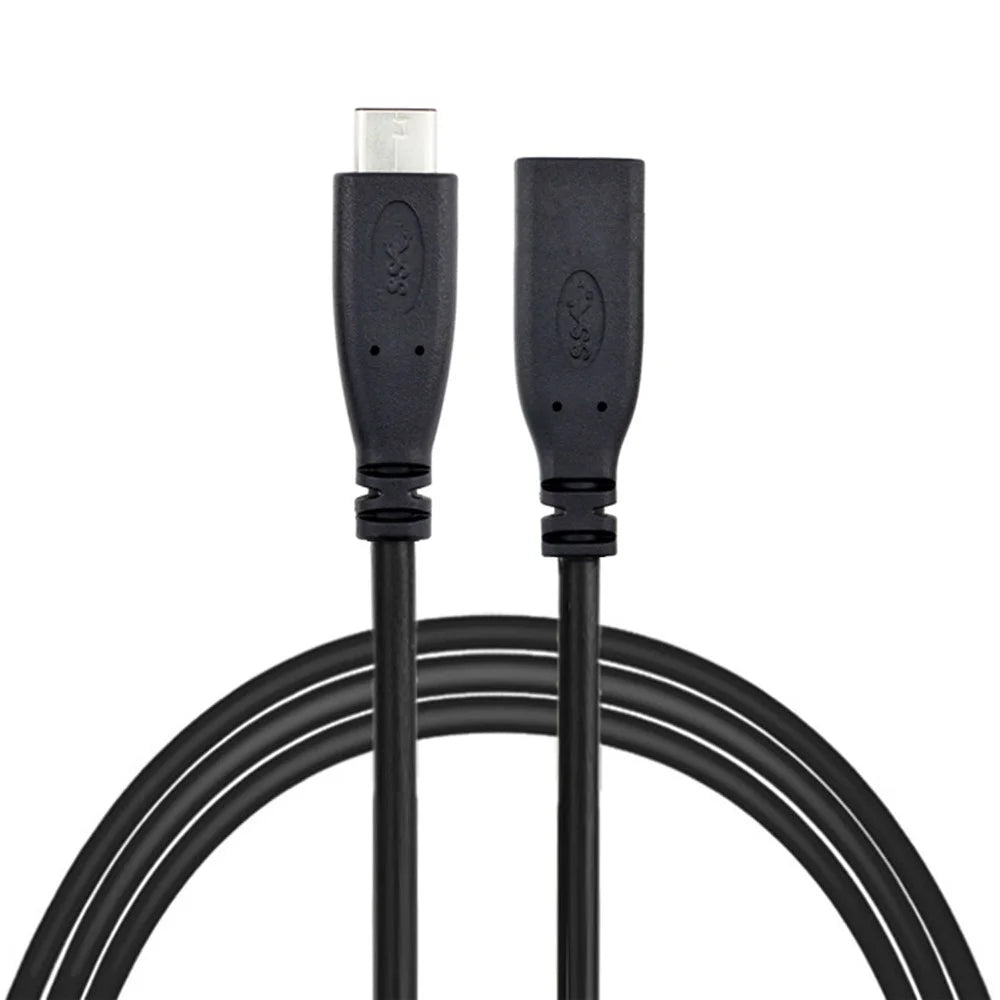 1m USB-C USB 3.1 Type-C Male to Type-C Female Extension Data Cable for Macbook Tablet Mobile Phone Hard Disk Drive - 1