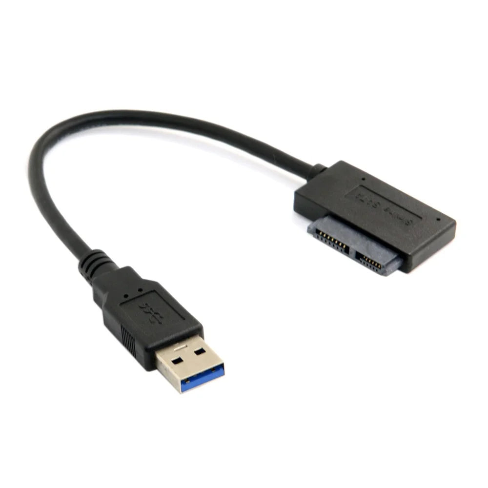 USB 3.0 to 7+6 13pin Slimline Sata Adapter Cable for Laptop CD DVD ROM Optical Drive - 1