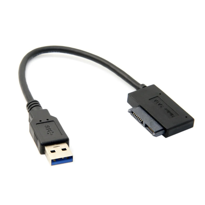 USB 3.0 to 7+6 13pin Slimline Sata Adapter Cable for Laptop CD DVD ROM Optical Drive - 2