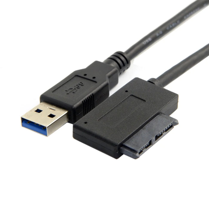 USB 3.0 to 7+6 13pin Slimline Sata Adapter Cable for Laptop CD DVD ROM Optical Drive - 4