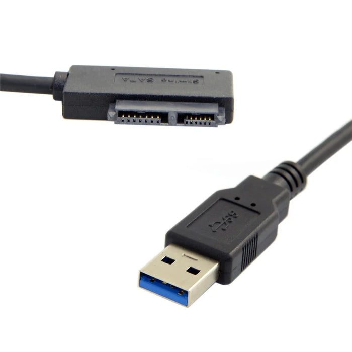 USB 3.0 to 7+6 13pin Slimline Sata Adapter Cable for Laptop CD DVD ROM Optical Drive - 7