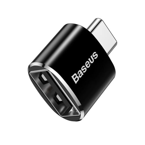 BASEUS Mini USB Female to Type-c Male Adapter Converter - Black - 1
