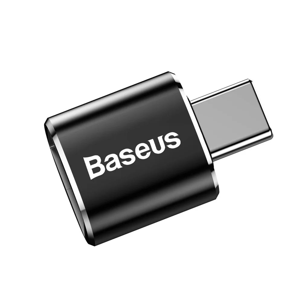 BASEUS Mini USB Female to Type-c Male Adapter Converter - Black - 6