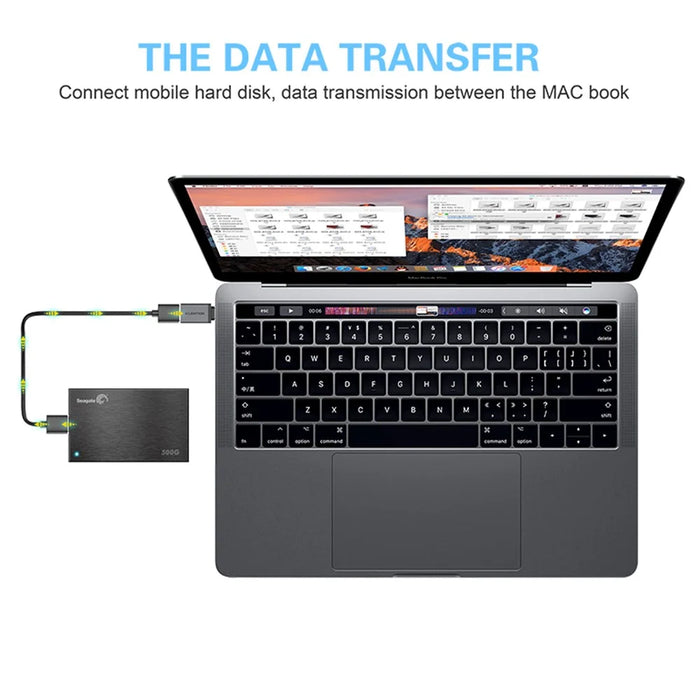 LENTION C3 Type C to USB 3.0 5Gbps Fast Transmission Converter Adapter - Grey - 4