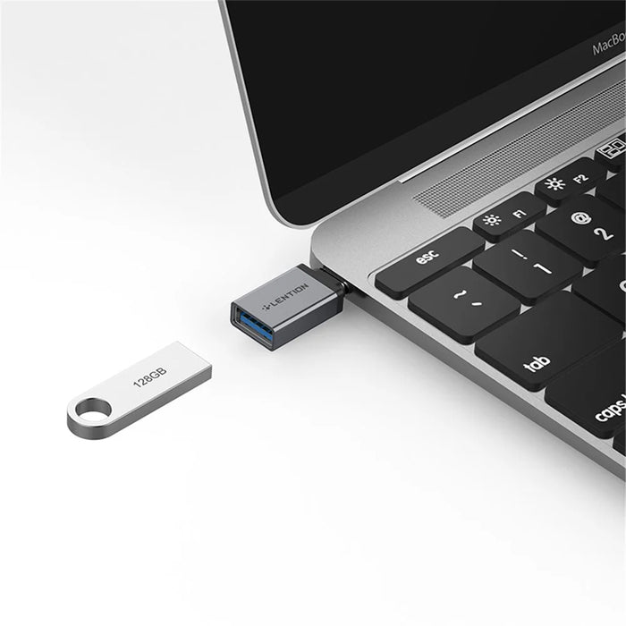 LENTION C3 Type C to USB 3.0 5Gbps Fast Transmission Converter Adapter - Grey - 5