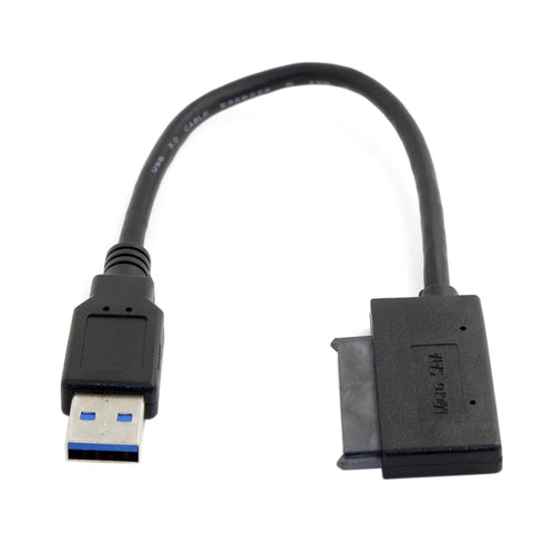 USB 3.0 to Micro SATA 7+9 16 Pin 1.8'' 90 Degree Angled Hard Disk Driver SSD Adapter Cable - 1