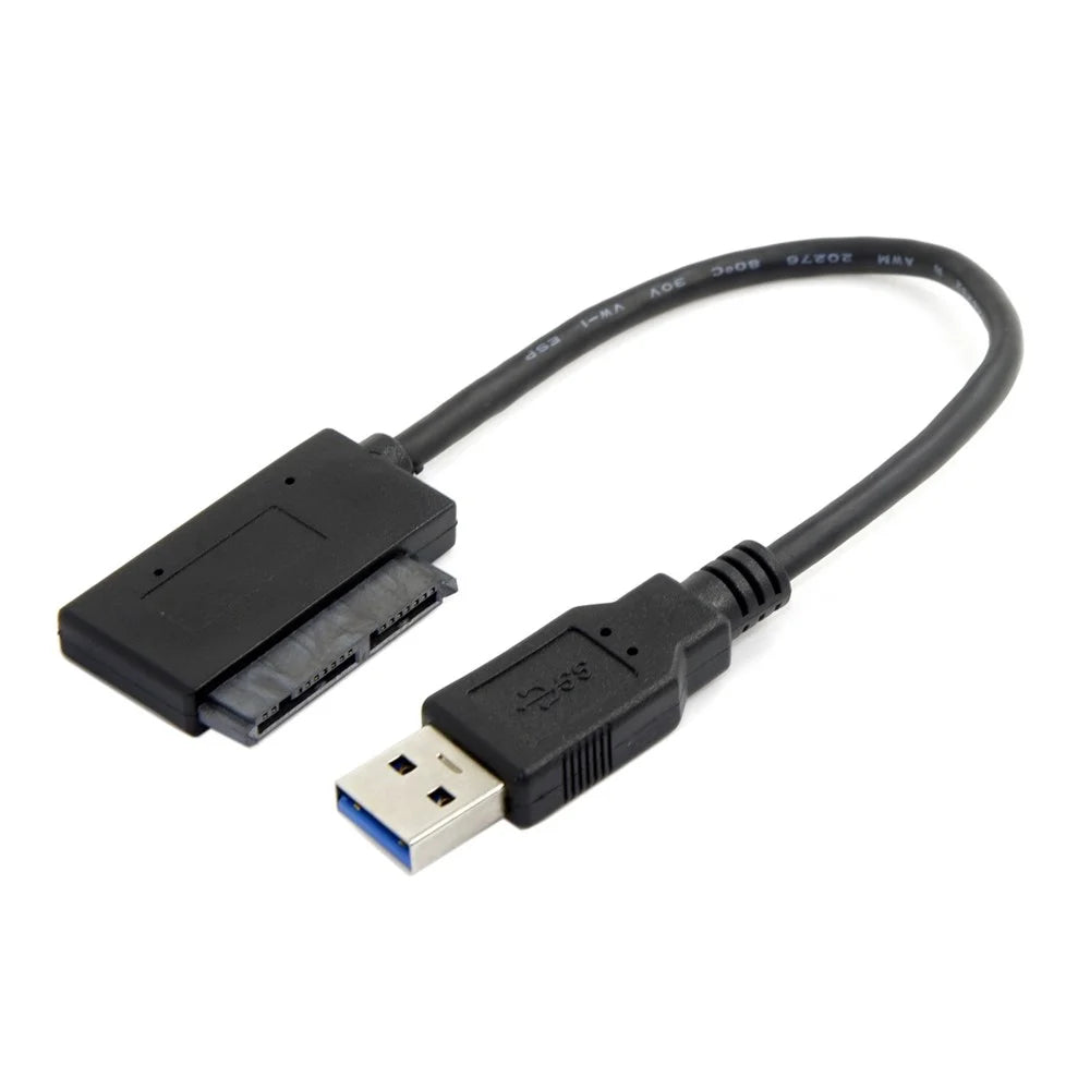 USB 3.0 to Micro SATA 7+9 16 Pin 1.8'' 90 Degree Angled Hard Disk Driver SSD Adapter Cable - 2