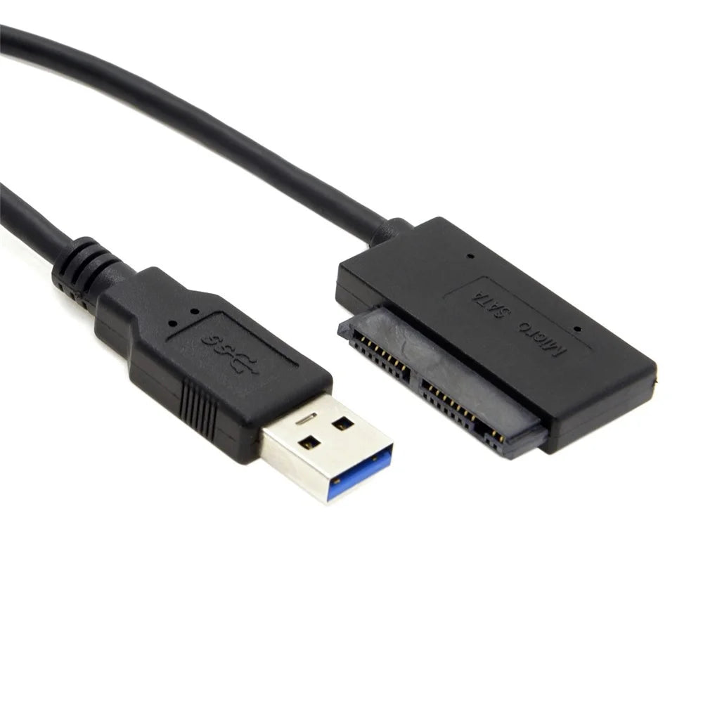 USB 3.0 to Micro SATA 7+9 16 Pin 1.8'' 90 Degree Angled Hard Disk Driver SSD Adapter Cable - 3