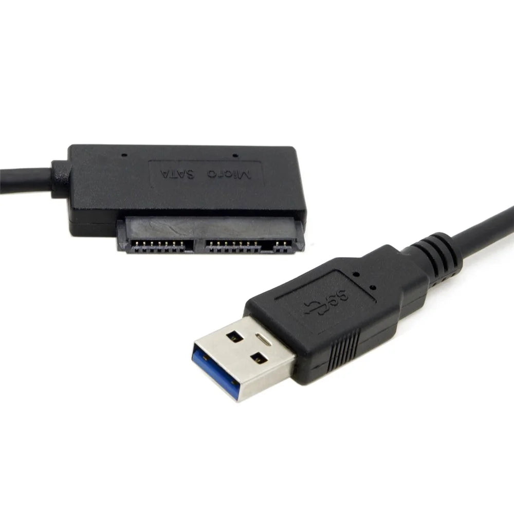 USB 3.0 to Micro SATA 7+9 16 Pin 1.8'' 90 Degree Angled Hard Disk Driver SSD Adapter Cable - 4