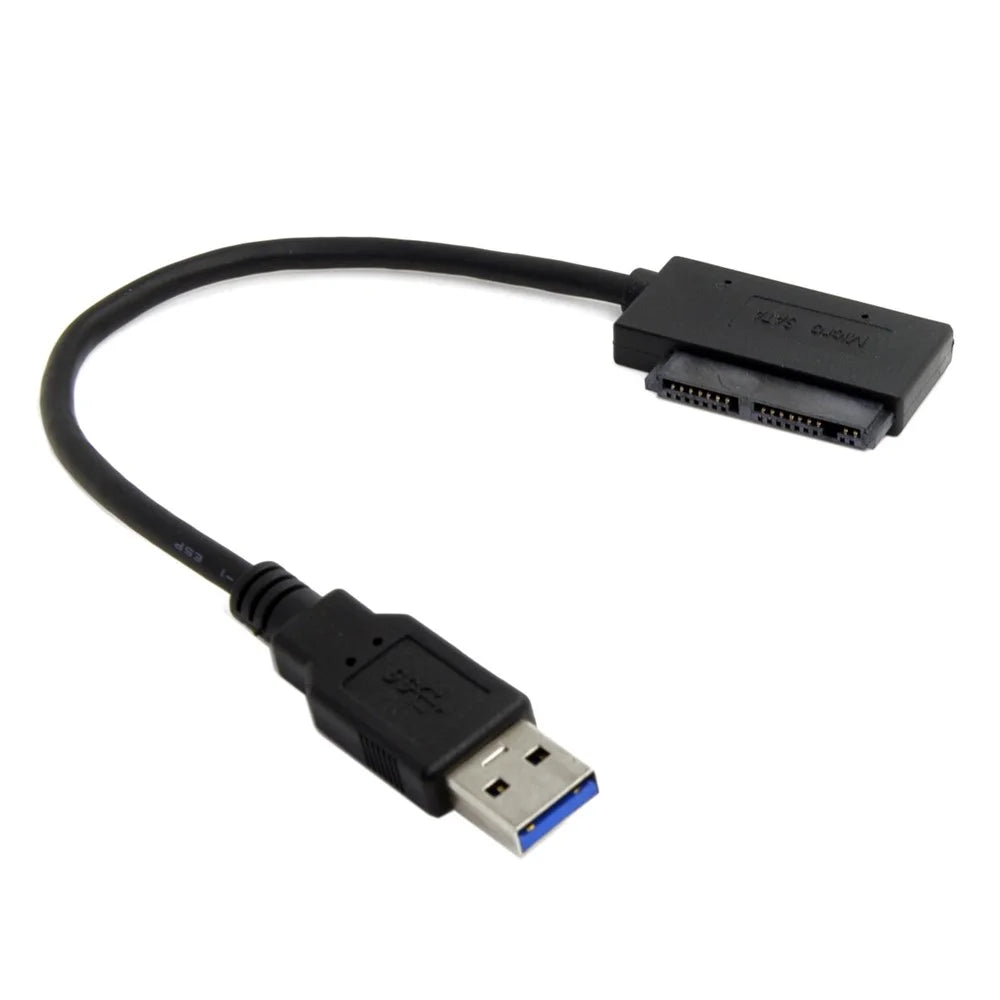 USB 3.0 to Micro SATA 7+9 16 Pin 1.8'' 90 Degree Angled Hard Disk Driver SSD Adapter Cable - 5