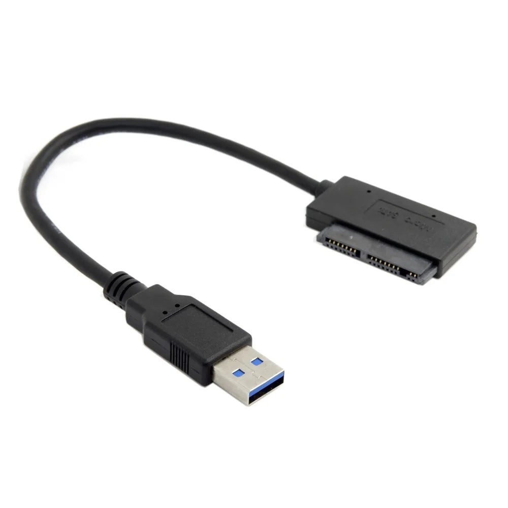 USB 3.0 to Micro SATA 7+9 16 Pin 1.8'' 90 Degree Angled Hard Disk Driver SSD Adapter Cable - 6