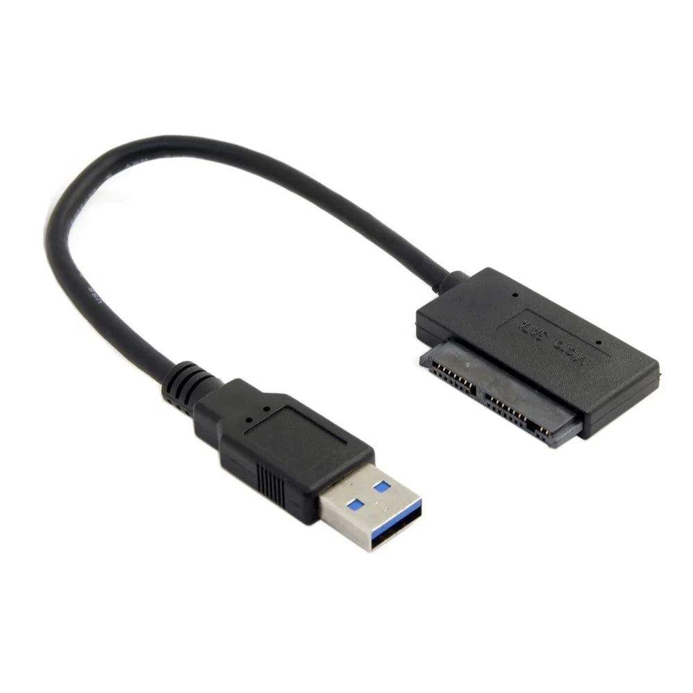 USB 3.0 to Micro SATA 7+9 16 Pin 1.8'' 90 Degree Angled Hard Disk Driver SSD Adapter Cable - 7