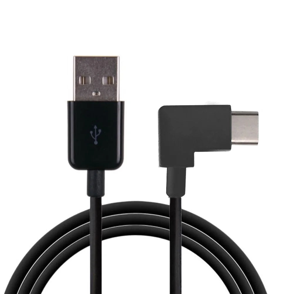 CY 90 Degree Right Angled USB 3.1 Type C Male to USB 2.0 Male Cable for Tablet & Mobile Phone 2m - 1