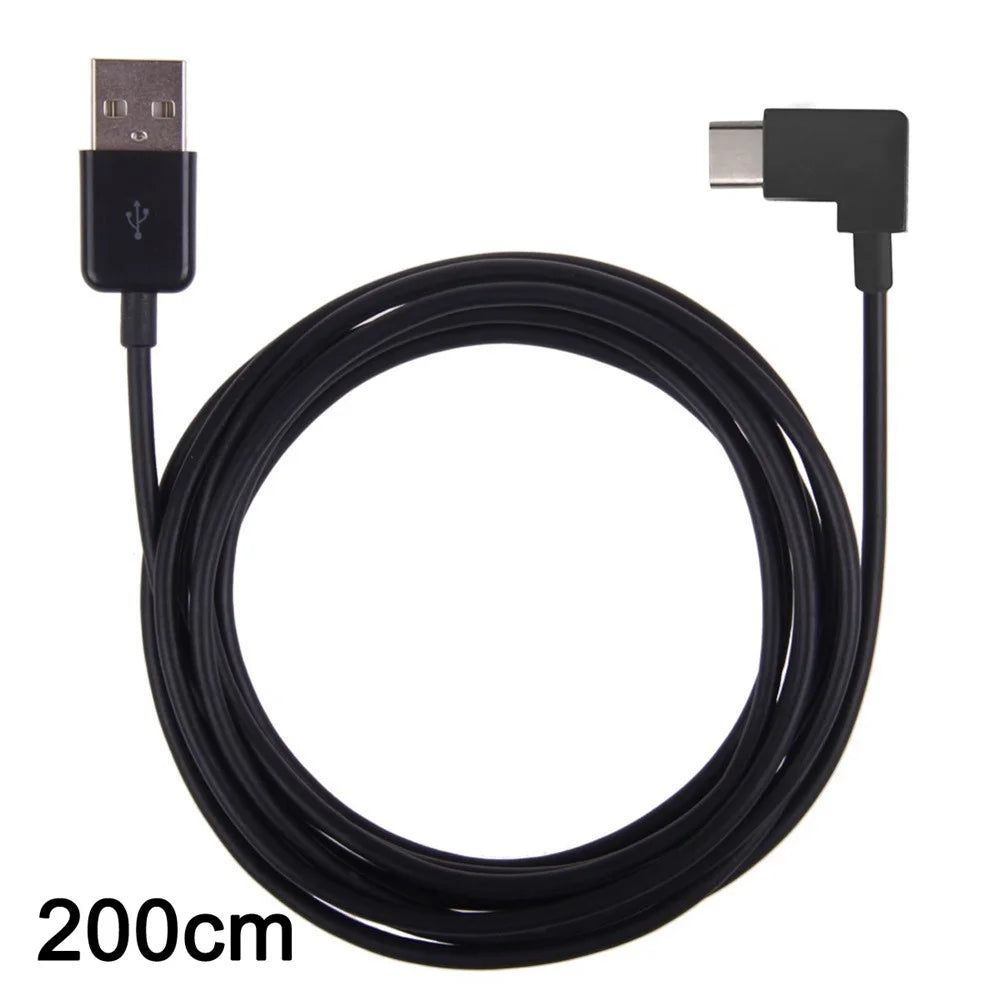 CY 90 Degree Right Angled USB 3.1 Type C Male to USB 2.0 Male Cable for Tablet & Mobile Phone 2m - 6