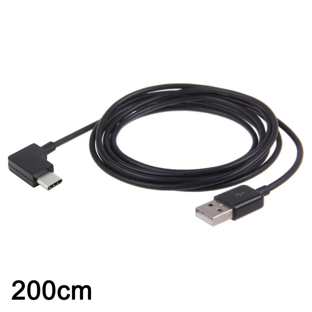 CY 90 Degree Right Angled USB 3.1 Type C Male to USB 2.0 Male Cable for Tablet & Mobile Phone 2m - 7