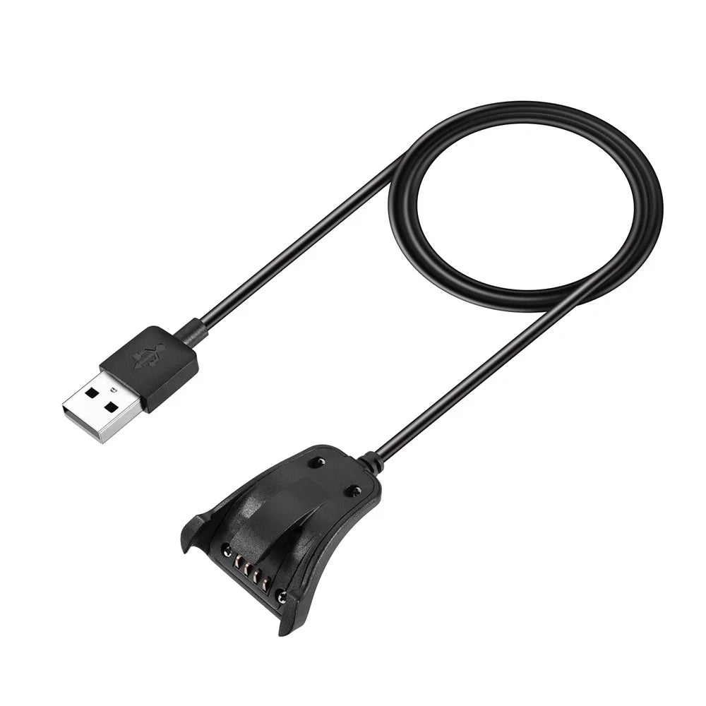 For TomTom Adventurer/Golfer 2/Runner 2/Runner 3/Spark/Spark 3 Portable Charging Cable Data Sync Watch Charger Cord - Black - 1