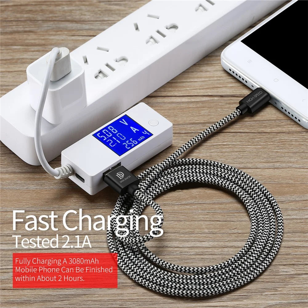 0.5M DUX DUCIS K-ONE Series Woven Pattern Micro USB Sync Data Charger Cable for Samsung HTC Huawei - 2