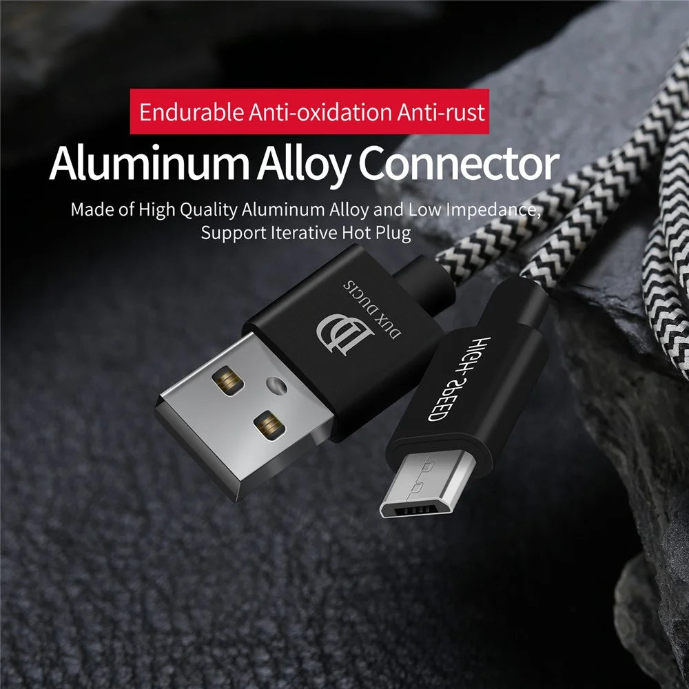 0.5M DUX DUCIS K-ONE Series Woven Pattern Micro USB Sync Data Charger Cable for Samsung HTC Huawei - 4
