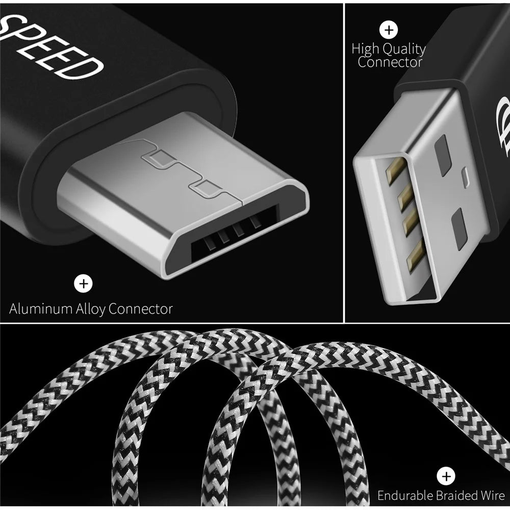 0.5M DUX DUCIS K-ONE Series Woven Pattern Micro USB Sync Data Charger Cable for Samsung HTC Huawei - 5