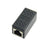 CY CA-028 CAT6 RJ45 Female to Female LAN Connector Ethernet Network Cable Extension Adapter with Shield - Black - 1