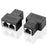2PCS RJ45 Splitter Adapter 1 to 2 Dual Female 8P8C Extender Plug LAN Interface Ethernet Socket Connector - Black - 1