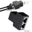 2PCS RJ45 Splitter Adapter 1 to 2 Dual Female 8P8C Extender Plug LAN Interface Ethernet Socket Connector - Black - 2