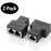 2PCS RJ45 Splitter Adapter 1 to 2 Dual Female 8P8C Extender Plug LAN Interface Ethernet Socket Connector - Black - 5