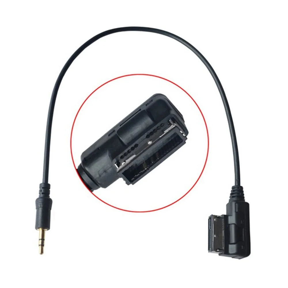 CY CA-026-0.3M Media in AMI MDI to Stereo 3.5mm Audio Aux Adapter Cable for Car VW AUDI 2014 A4 A6 Q5 Q7 & iPhone5 iPad Mini - 1