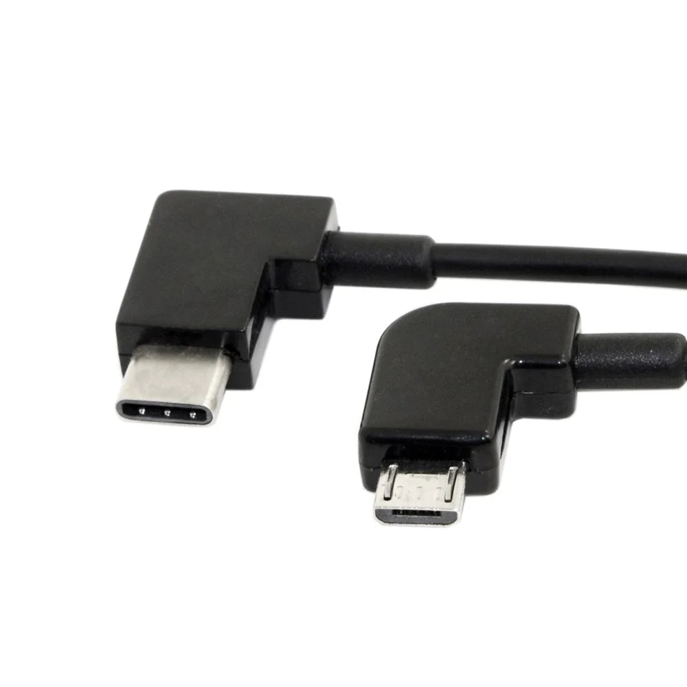 CY UC-055 Remote Controller Elbow Data Cable Type-C to Left Angled Micro USB for DJI Mavic Pro Platinum Mavic Pro RC Accessories - 3