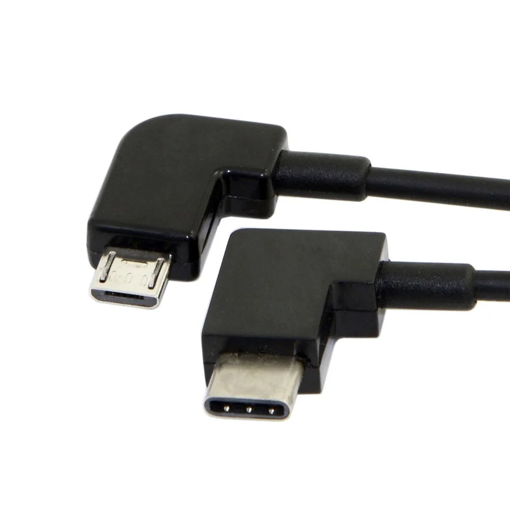 CY UC-055 Remote Controller Elbow Data Cable Type-C to Left Angled Micro USB for DJI Mavic Pro Platinum Mavic Pro RC Accessories - 4
