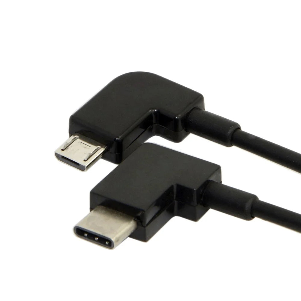 CY UC-055 Remote Controller Elbow Data Cable Type-C to Left Angled Micro USB for DJI Mavic Pro Platinum Mavic Pro RC Accessories - 5