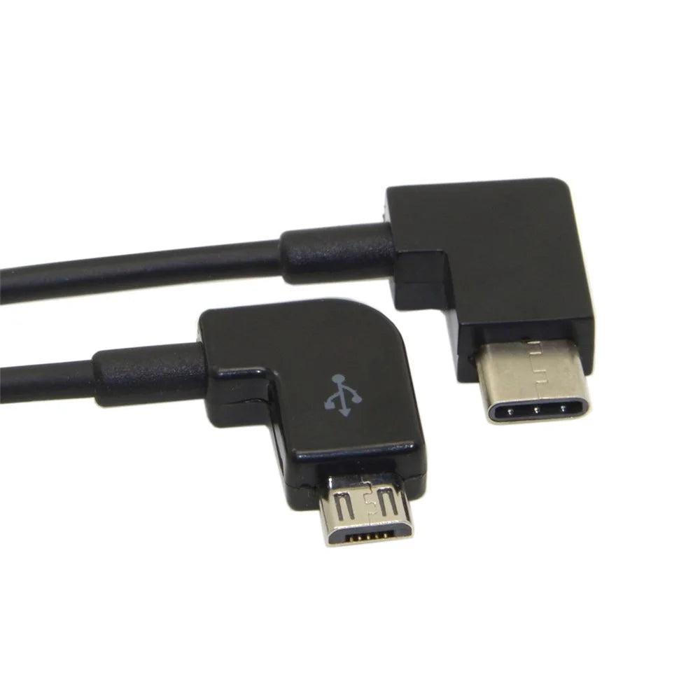 CY UC-055 Remote Controller Elbow Data Cable Type-C to Left Angled Micro USB for DJI Mavic Pro Platinum Mavic Pro RC Accessories - 7