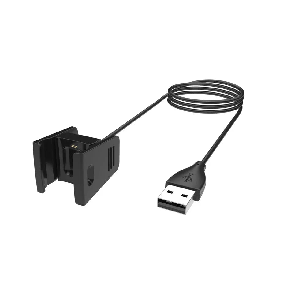 For Fitbit Charge 2 Smart Watch Charging Cable Cradle 1M - Black - 3