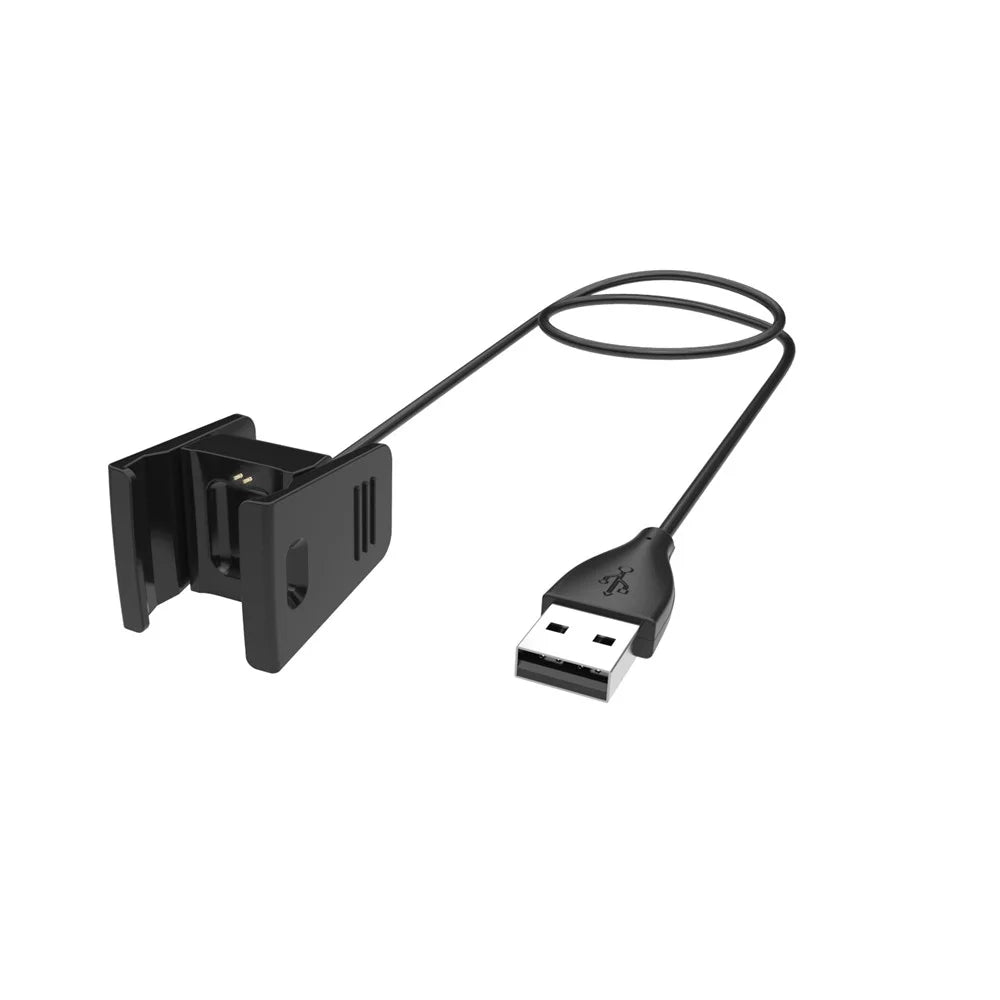 For Fitbit Charge 2 Smart Watch Charging Cable Cradle 1M - Black - 5