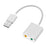 USB Audio Adapter External Stereo Sound Card with 3.5mm Headphone and Microphone Jack - Silver Color - 1