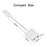 USB Audio Adapter External Stereo Sound Card with 3.5mm Headphone and Microphone Jack - Silver Color - 2