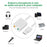 USB Audio Adapter External Stereo Sound Card with 3.5mm Headphone and Microphone Jack - Silver Color - 3