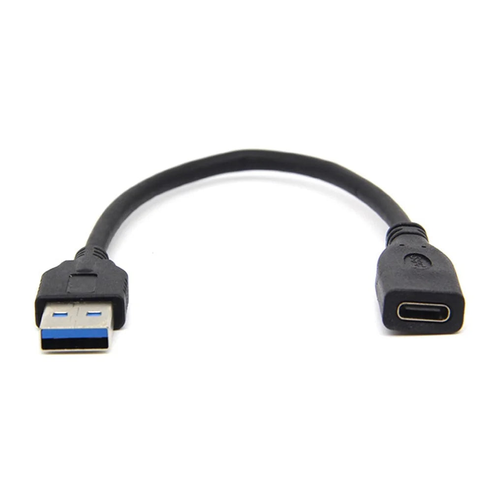0.2m Type-C Female to USB 3.0 Male Data and Charge Extension Cable for Macbook Chromebook Pixel - 3