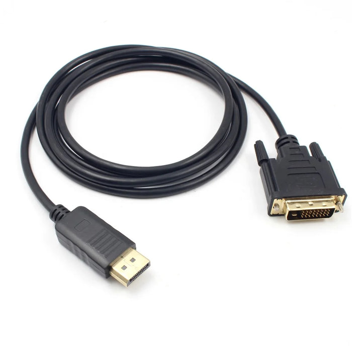 1.8m DisplayPort DP Male to DVI-D Cord Cable Adapter - 1