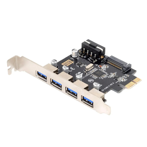 4 Ports PCI-E to USB 3.0 HUB PCI Express Expansion Card Adapter 5Gbps for Motherboard - 1
