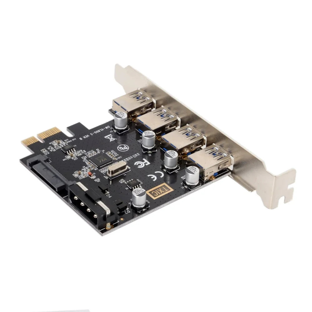 4 Ports PCI-E to USB 3.0 HUB PCI Express Expansion Card Adapter 5Gbps for Motherboard - 6