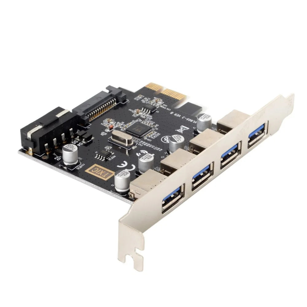 4 Ports PCI-E to USB 3.0 HUB PCI Express Expansion Card Adapter 5Gbps for Motherboard - 7
